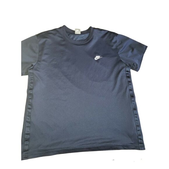 Men's NIKE Short Sleeve Top Navy Blue XXL Polyester Casual Fits Small - Picture 1 of 7